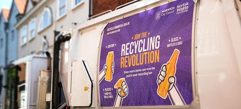 norfolk waste partnership educating residents in Norfolk on recycling