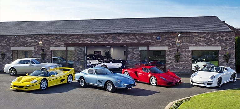 tom hartley luxury high performance sports cars on display