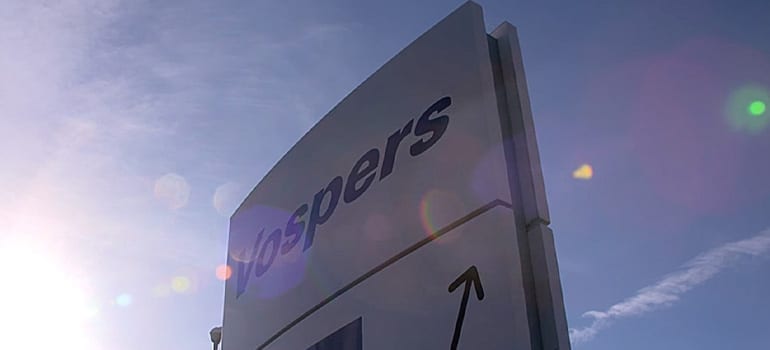 Vospers auto dealers forecourt signage