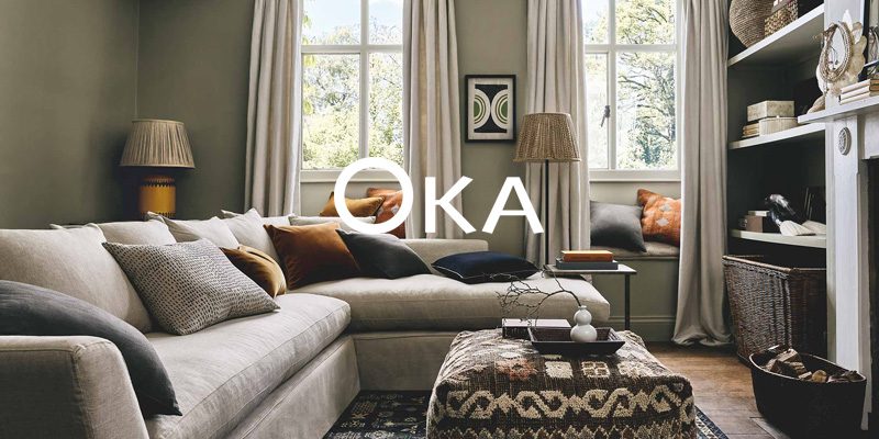 oka soft furnishings in a living room